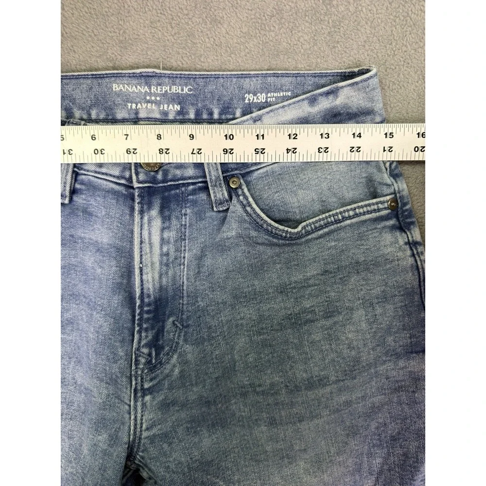 Banana Republic Jeans Mens 29x30 Blue Medium Wash‎ Travel Athletic Fit Straight